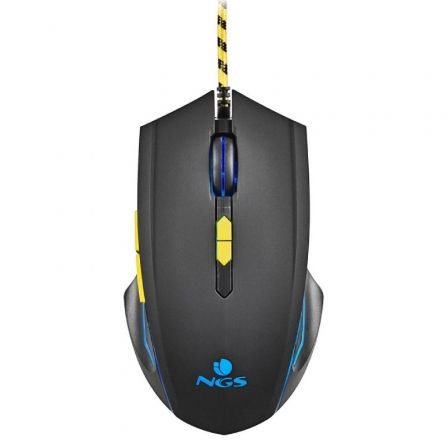 NGS GMX-123 Ratón Gaming con Cable, 3200 DPI, LED Arcoíris